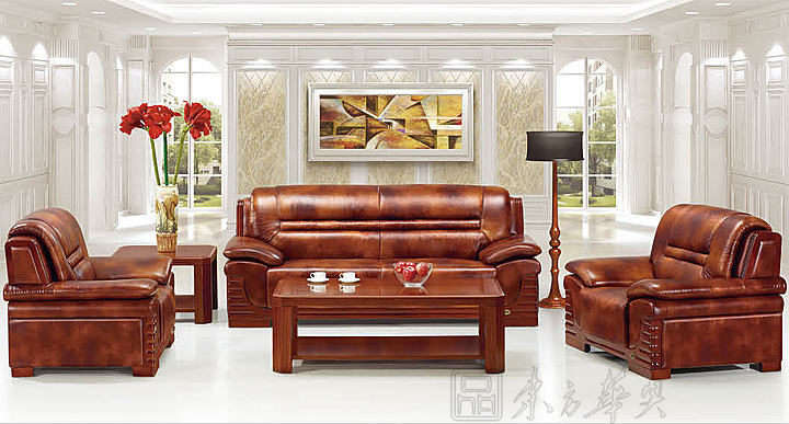Office Sofa|Traditional Leather Sofa|Office Furniture|Traditional Leather Sofa|真皮沙发 CG-CTZPSF-12